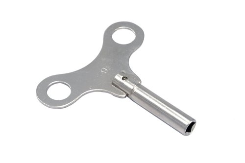 TAURISH Nickel Plated Solid Brass Made Key for Clock Winding Mechanical Clock Crank Winder Key Tool for Hermle, Hamilton, Ridgeway, Howard Miller, Seth Thomas (Key No. 9-4.50mm I.D.)
