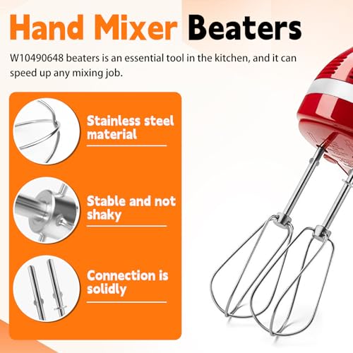 Kitchenaid Hand Mixer Beater Attachments Stainless Steel Replacement Beaters