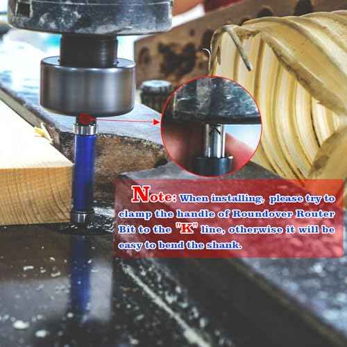 Top and Bottom Bearing Flush Trim Router Bit 1/4 Inch Shank, 1-1/2" Cutting Length,1/2" Cutting Diameter, Carbide Pattern Flush Trim Cut Router bit