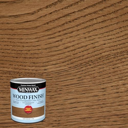 Minwax® Wood Finish® Water-Based Semi-Transparent Color Stain, Dark Walnut, 1 Quart