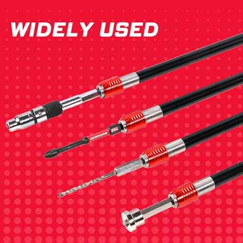 12¡± Impact Screwdriver Bit Holders Extra Long, Magnetic Extension Quick-Change Socket Drill Bit Holder Cr-V Steel Hex Shank Quick Release Drill Bit Guide