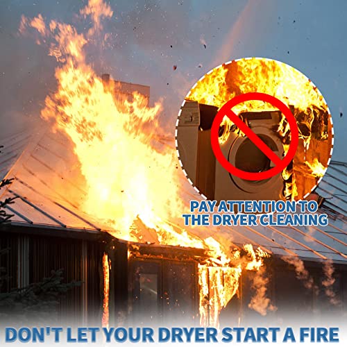 Bluesea Upgrade 30 FT Dryer Vent Cleaning Kit, 7-Piece Lint Remover Brush & Adapters