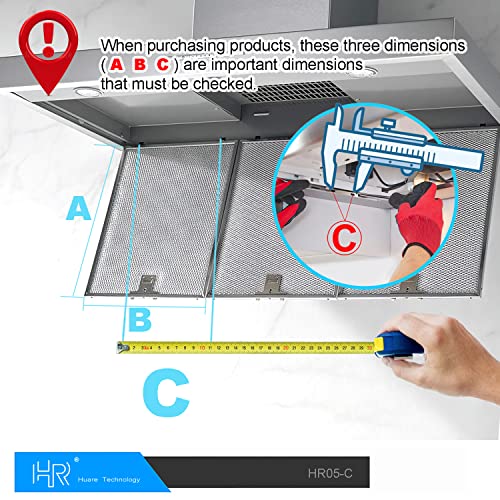 HR Huare 2-Pack W10169961A 10.5 x 12 in Hood Filter for Whirlpool Range Hood