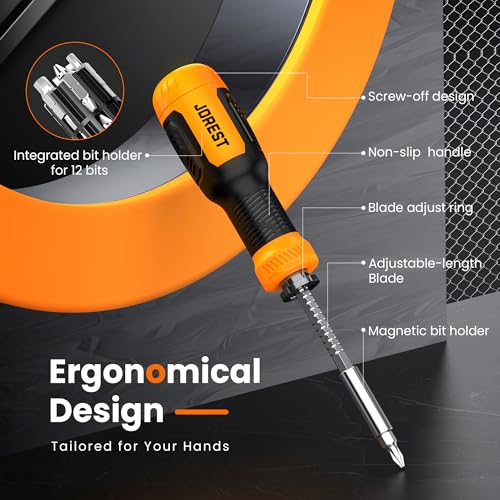 25-in-1 Magnetic Multi Screwdriver Set with Ergonomic Handle and Extendable Shaft