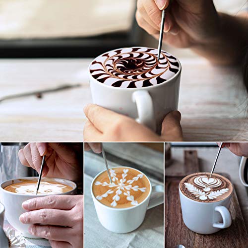 Adorever 12oz Milk Frothing Pitcher with Latte Art Pen, Stainless Steel Barista Jug