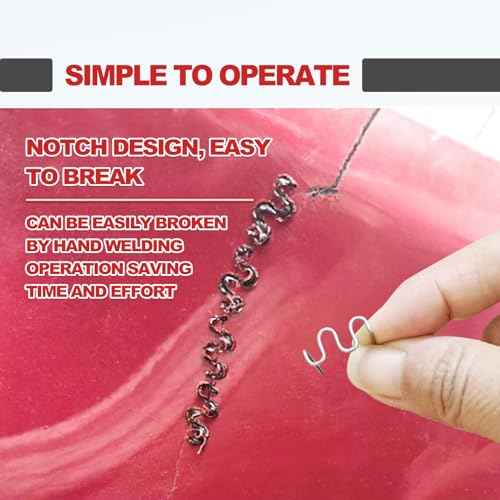 1200 Plastic Welder Staples - 6 Types Hot and Wave Staples for Car Bumper Repair, Architectural Modeling, and Plastic Craft Welding Supplies