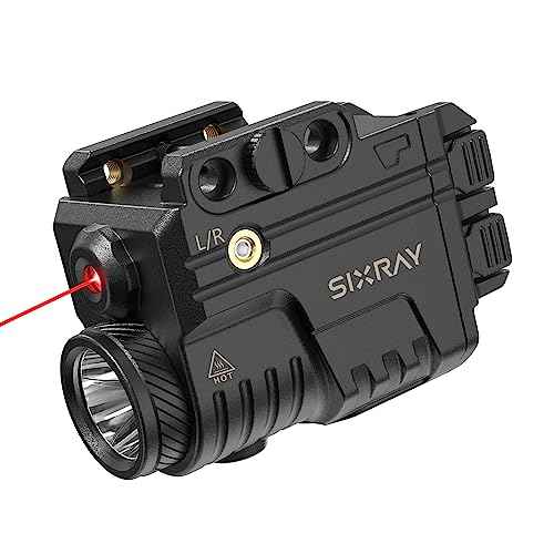 Rechargeable Red Laser and Flashlight for Pistol, 600 Lumen Tactical Pistol Light Laser Combo with Red Beam, Strobe, Magnetic Charging, Fit Picatinny