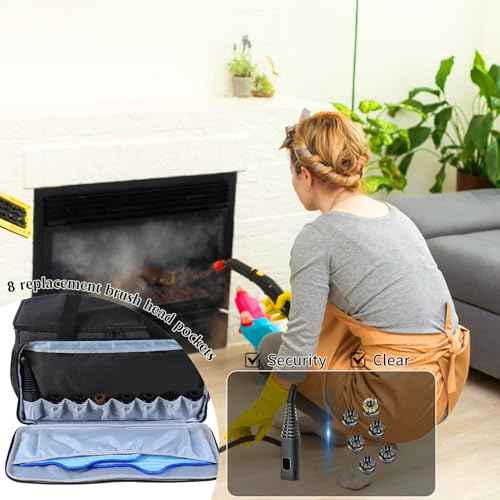 Carry Bag Compatible with Dupray Neat Steam Cleaner, Dupray Neat Steamer for Floors Storage Organizer Adjustable Steam Cleaner Storage Bag with Extra Pockets, Black