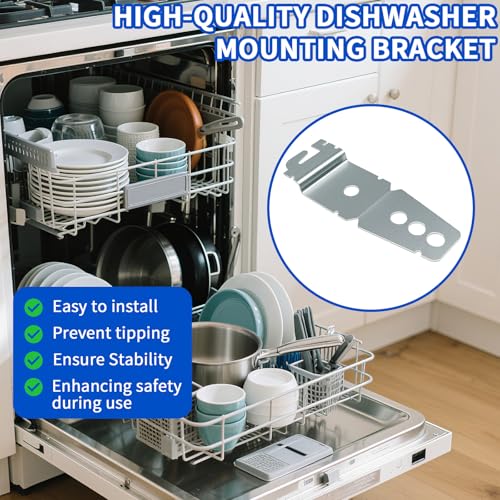 MCSDFN 2 Pack Dishwasher Mounting Brackets with Screws – Universal Undercounter Bracket 8269145 WP8269145
