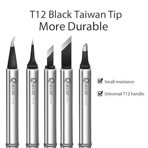 QUECOO TW Black T12-KU/K/BC2/J02/ILS soldering Iron Tip Welding head for all T12 High-grade series soldering tip