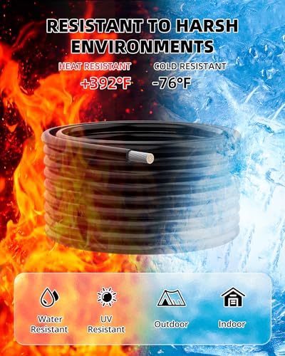 NAOEVO 18 AWG Tinned Copper Silicone Wire 30ft - Automotive & Electrical Use