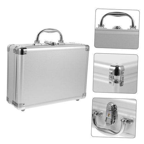 DIYEAH Aluminum Alloy Multi-Functional Briefcase Hard Storage Case for Instruments and Cosmetics Portable Tool Box Travel and Professional Use