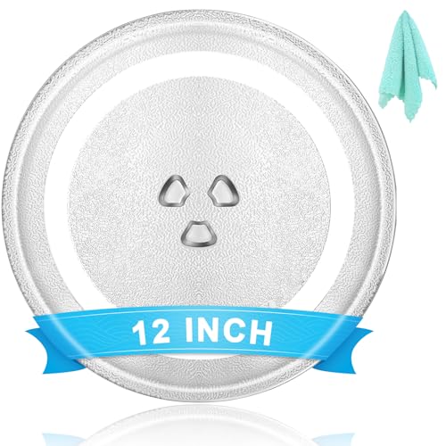12" Microwave Plate Replacement Glass Turntable – Hiflora Fits GE/Panasonic/LG/Whirlpool & More (12inch)