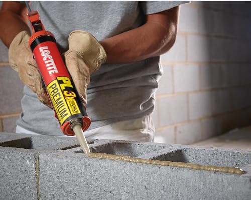 Loctite PL Premium Polyurethane Construction Adhesive - 10 fl oz, 1 Pack for Wood, Concrete & Metal