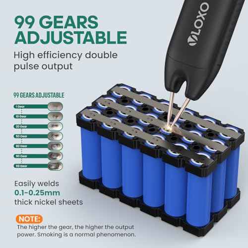 VLOXO Battery Spot Welder, Battery Welder 99 Gear Adjustable Handheld Spot Welder with LCD Screen Automatic and Manual Modes Portable Spot Welding Machine for Welding Nickel Strips and Iron