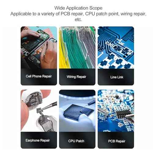 ViaGasaFamido Phone Chip Conduction Wire Non Insulation 120m Mobile Phone Motherboard Fingerprint Jump Welding Copper Soldering Jump Wire for PCB BGA Welding Repair (0.01mm)