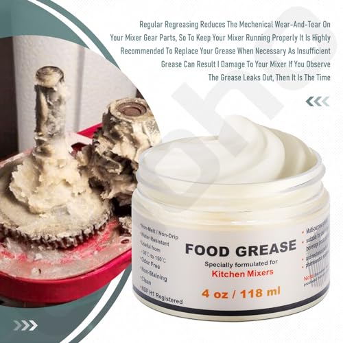 4 oz Food Grade Grease for KitchenAid Stand Mixer – Universal Compatibility, Gasket Replacement