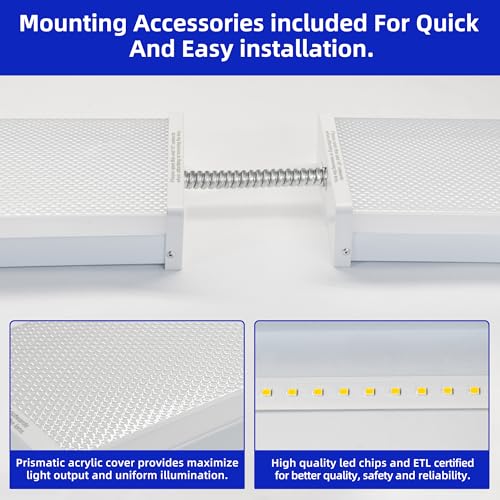 Hykolity 4FT 5.7 Inch Wide LED Wraparound Light, 40W 4400LM 4000K, Hardwired