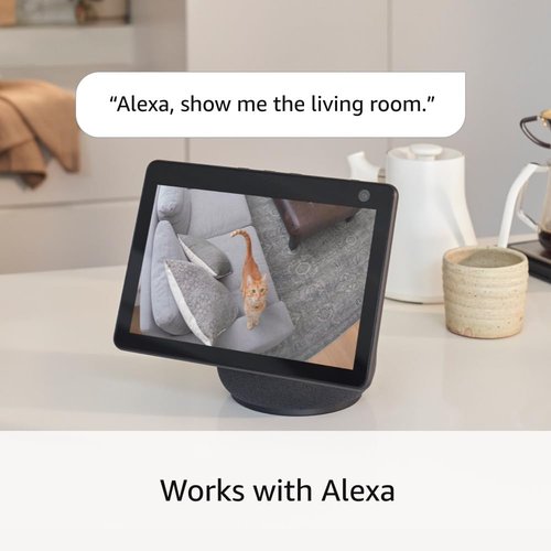 Ring Pan-Tilt Indoor Cam | See all around with 360° pan coverage, HD video, plus Two-Way Talk (2024 release) | Charcoal