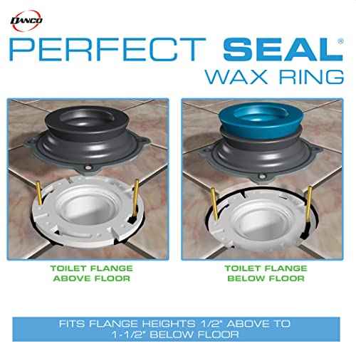 DANCO All-in-One Toilet Installation Kit, Perfect Seal Wax Ring & Zero Cut Bolts, Toilet Repair, Wax-Free, Mounting Toilet Bolts (10879X)