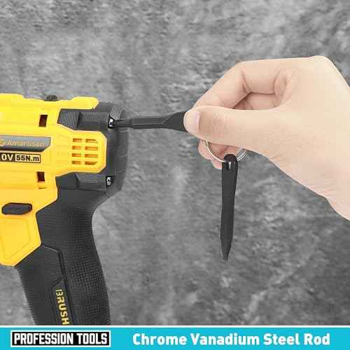 Amartisan 10-Piece Magnetic Screwdrivers Set, 5 Phillips and 5 Slotted Tips Professional Cushion Grip Screwdriver Set 2pcs Portable Multifunction Key Mini Screwdriver (Blue)