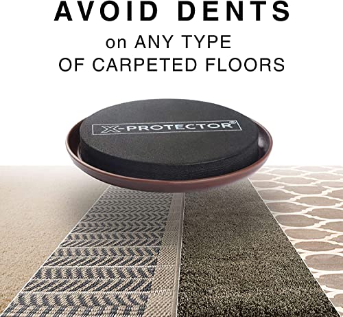Heavy Furniture Sliders for Carpet - 8 pcs 4.75" Moving Pads by X-Protector