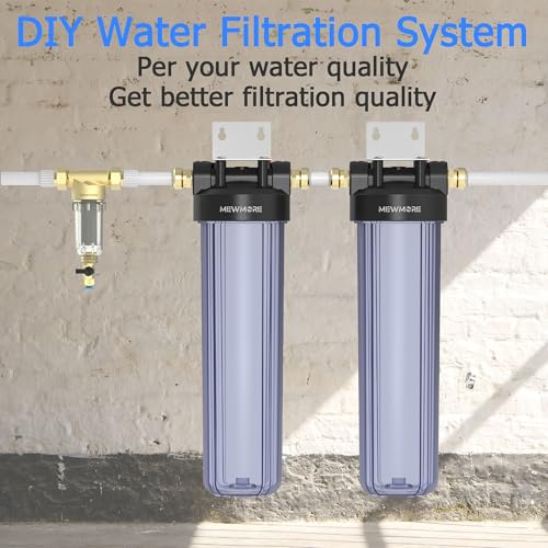 20x4.5 Inch Whole House Water Filter Housing for Sediment & Carbon Filters