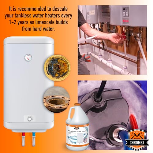 Chromex NSF-Certified Tankless Water Heater Descaling Solution 1 Gallon - Model THIS
