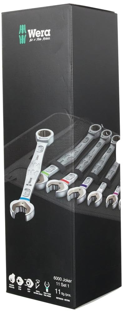 Wera Tools 6000 Joker 11 Metric 1 Combination Ratchet Wrench Set