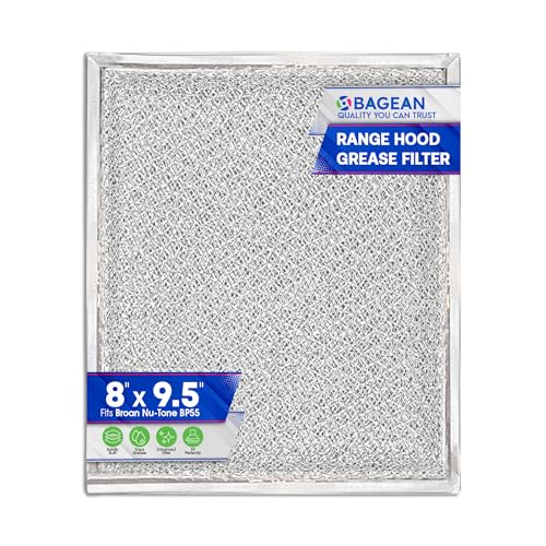 Range Hood Filter Replacement 8 x 9.5 in for Braun Nu-Tone BP55 — Aluminum Mesh, 1 Pack (Variation 1)