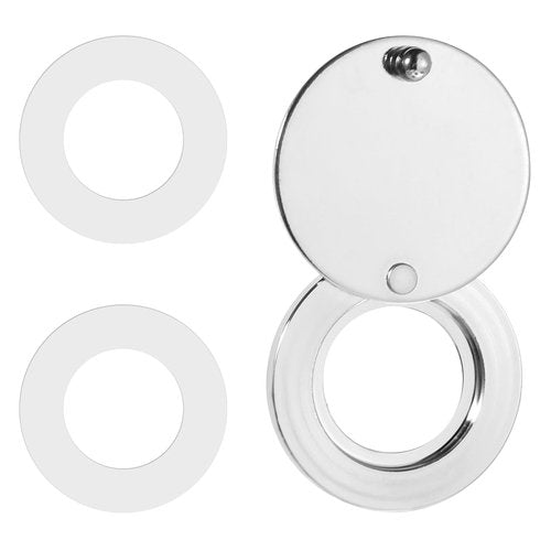 Yuomeaz Peephole Cover, Self Adhesive Peep Hole Covers for Door Viewers, Silver Home Security Peephole Protector for House