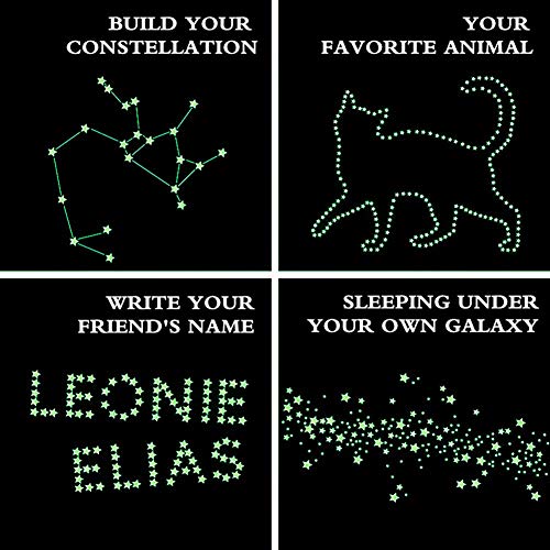 Green Glow in The Dark Star Wall Stickers 452pcs Kids Bedroom Ceiling Decor