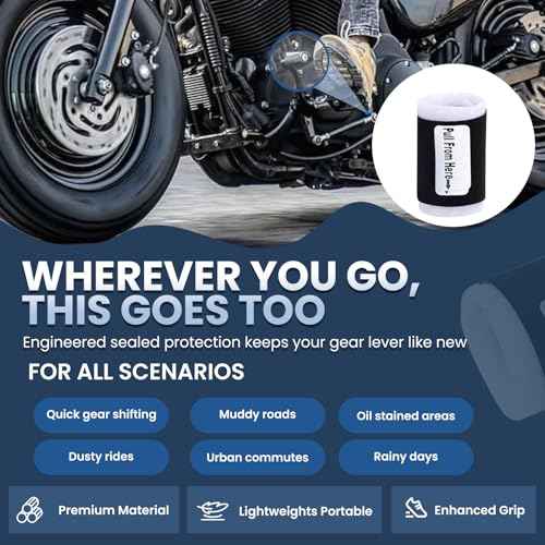 K-Shield 5 Pieces Motorcycle Shifter Shoe Protector - Quick-Fit Universal Boots Protector for Motorbike Footwear Shoes, Non-Slip Rubber Cover Accessories for Men Women, Black (Black)