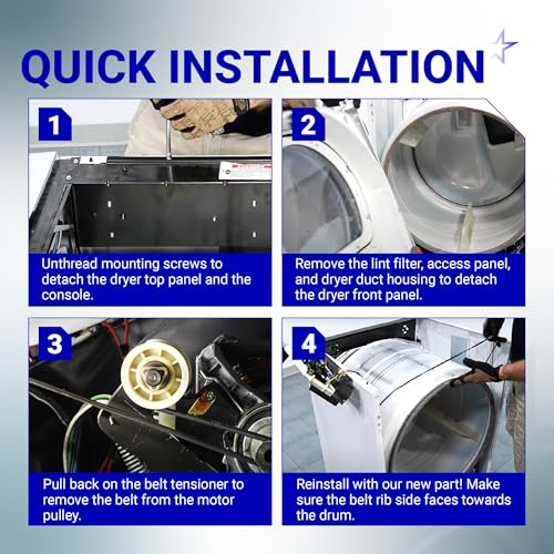 Ultra Durable 93.5 Inch Dryer Drum Belt for Whirlpool Kenmore 661570, 3387610