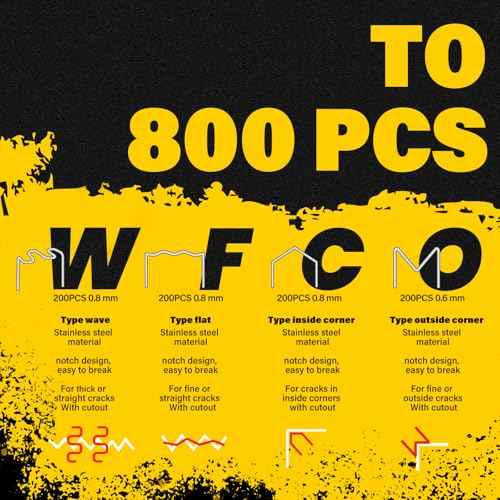 Allturn Plastic Welder, 2 in 1 Plastic Welding Kit, Hot Staples Weld Gun, Car Bumper Repair Kit for Most Plastics, Patent Number D970324(Red)