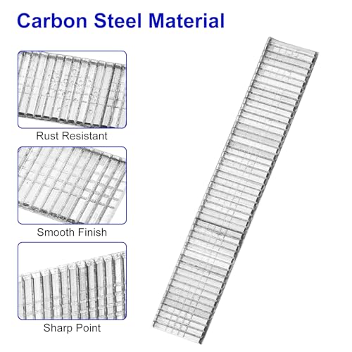 uxcell 2000Pcs 18 Gauge Brad Nails, 1/2" Length Straight Finishing Nails, Galvanized Carbon Steel Nails for Woodworking Construction Silver