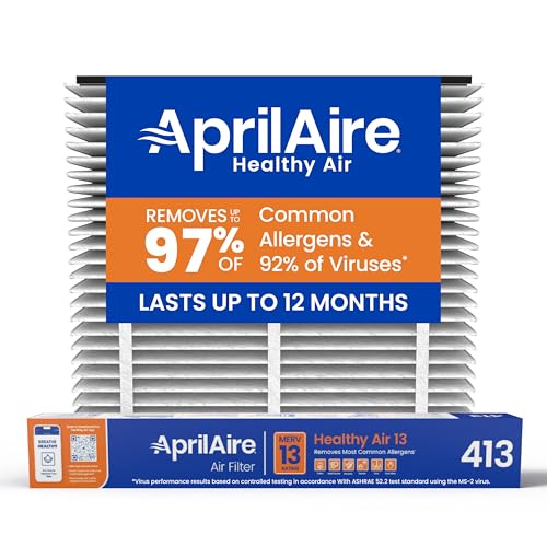 Aprilaire 413 Replacement Air Filter - MERV 13 for Whole House Purifiers, 16x25x4, Pack of 1 (Variation 1)