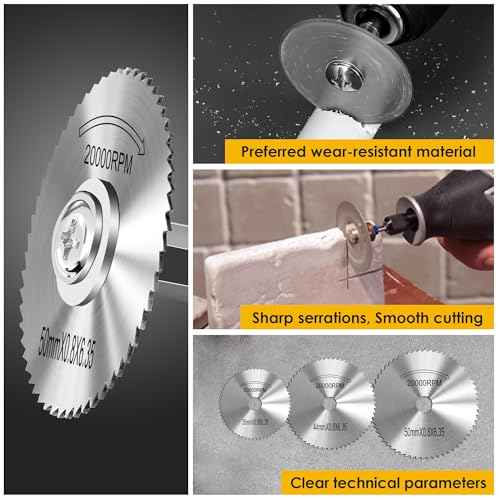 Cutting Wheel for Drill 1/4 Inch Hex Shank Rotary Drill Saw, 6Pcs HSS Saw Blades for Drills Rotary Tools