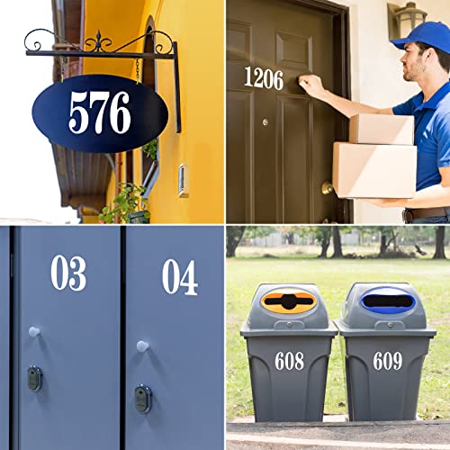 Kattykitty 60 PCS White Mailbox Numbers - 4 Inch & 3 Inch Self-Adhesive House Address Signs Set