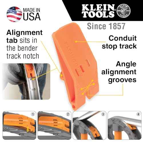 Klein Tools 51613 Conduit Bender 1-Inch Angle Setter, Made in USA, for use with Klein Tools Conduit Bender (Cat. No. 51605)