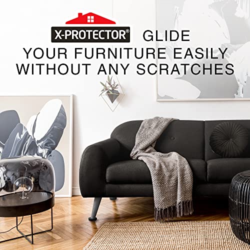 X-Protector Felt Furniture Sliders 16 pcs 3 ½ inch for Hardwood Floors - Reusable Moving Pads