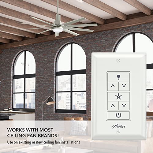Hunter Universal Ceiling Fan Wall Control Switch, White — Wall Control Panel