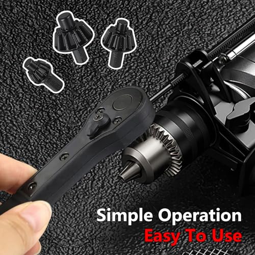 3-in-1 Ratchet Drill Chuck Key Wrench,Mini Ratchet Drills Chuck Spanner,Drill Chuck Ratchet Spanner, Universal Key Replacement Tool for Drill,Compatible with Electric and Power Tools