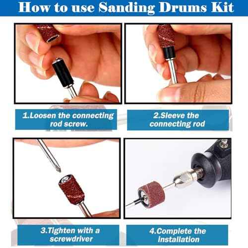 Sanding Drum Set for for Dremel Rotary Tools-Includes 138 Aluminum Oxide Sanding Sleeves for Drum Sanders (80,120,240 Grit) and 12 Drum Mandrels-Sanding Bits Tool Accessories with Box