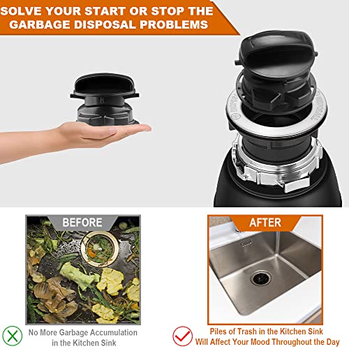 Inseknm Black Magnetic Garbage Disposal Stopper - Kitchen Sink Cover Control Part