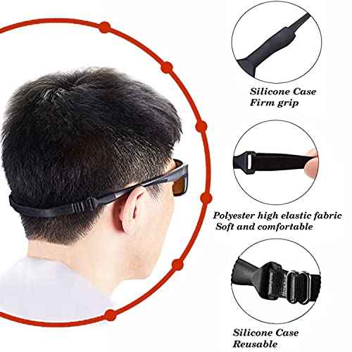 Adjustable Glasses Strap - 4 Pack No Tail Eyeglass Straps, Universal Fit Rope Eyewear Retainer, Sport Unisex Sunglass
