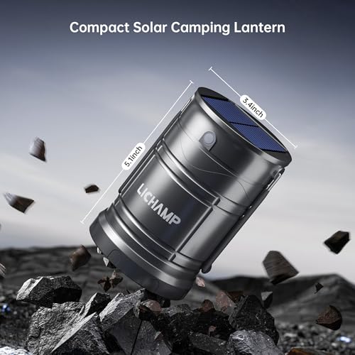 4-Pack Solar Camping Lanterns with USB Rechargeable LED Flashlights - Emergency & Outdoor Power