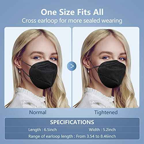 HALIDODO Face Mask 50 Pack Breathable 5-Layer Filter Efficiency¡Ã95%
