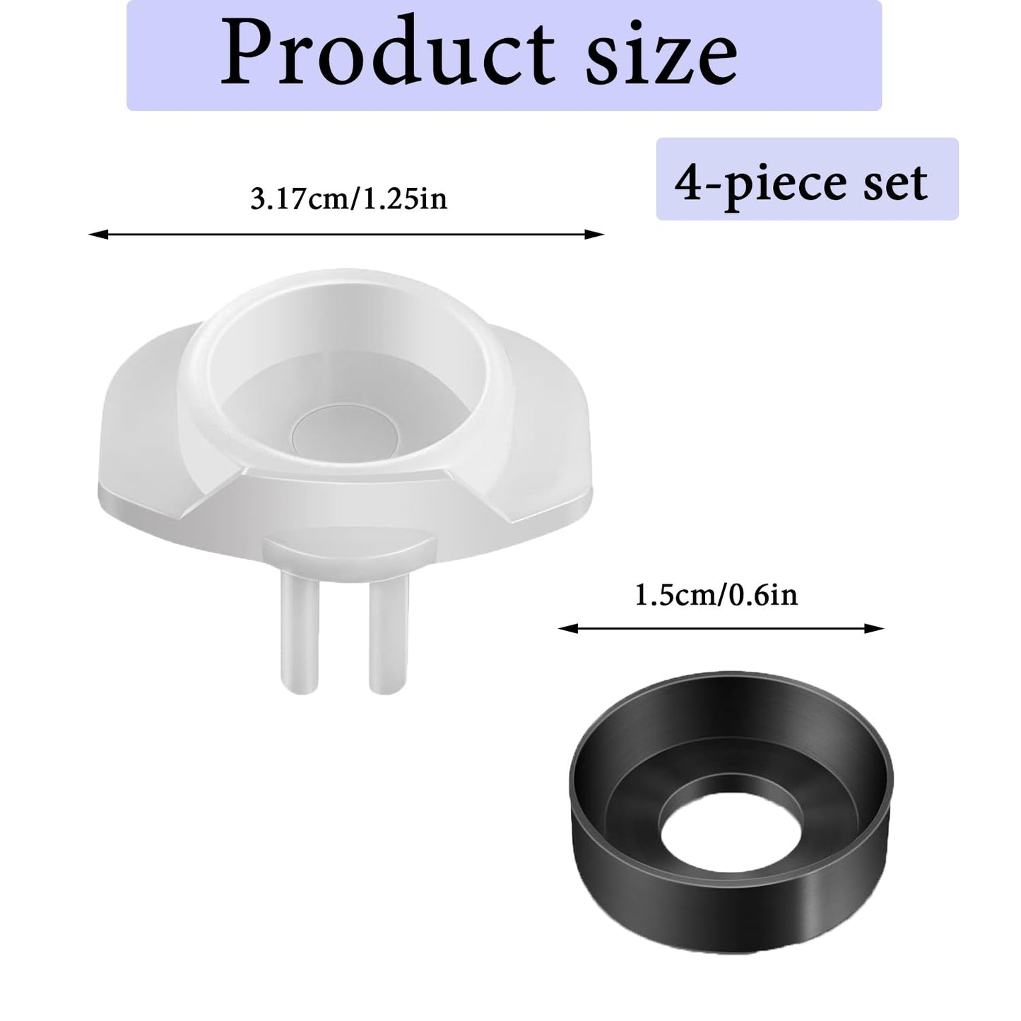 4 Sets Tub Spout Diverter Repair Kit, 101237 Cup Seal & Diverter Gate Compatible with Moen 3800 Tub Spout