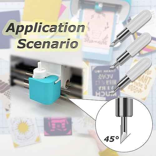 THANMAO 10PCS Replacement Cutting Blades Compatible with Joy/Joy Xtra, Cut Vinyl Fabric Carbide Standard Blade Compatible with Joy Machine